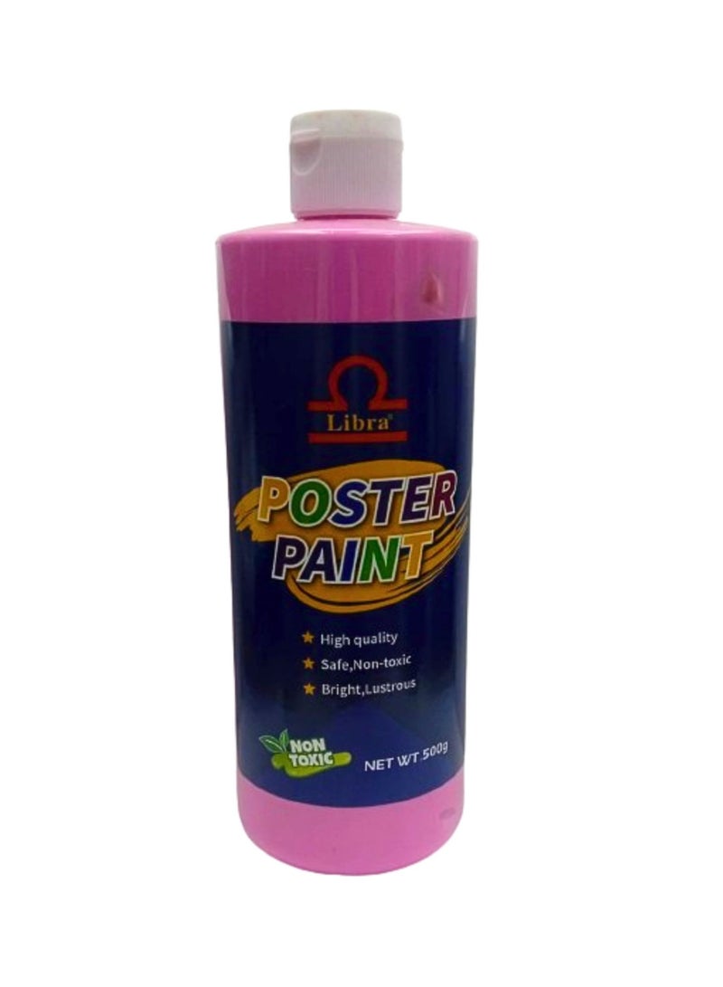 Libra Poster Paint High Quality Safe Non Toxic Bright 500g Pink - Image 2