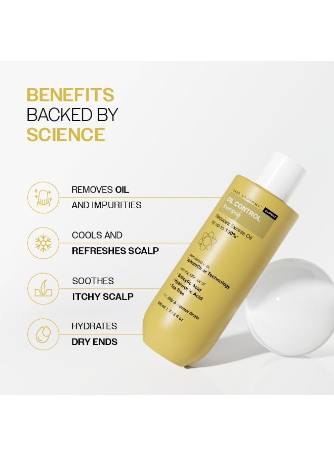 BARE ANATOMY Oil Control Shampoo | Sulphate & Paraben Free | Suitable for Oily Scalp & Greasy Hair | For Women & Men | 236ml - Image 4