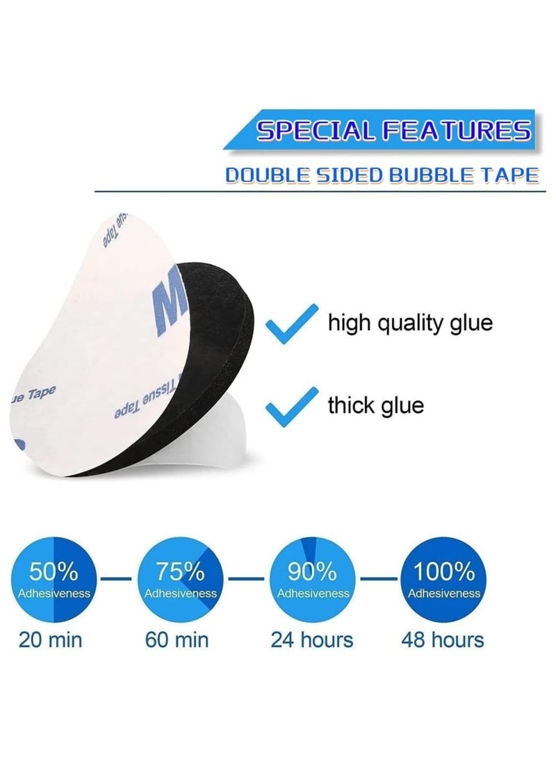 3M 100 Pcs Double Sided Tape Strong Heavy Duty Waterproof Tape Adhesive Foam Pad Tape for Holding Picture, Walls Picture, Light, Hooks, Home, Office, Square & Round - Image 2