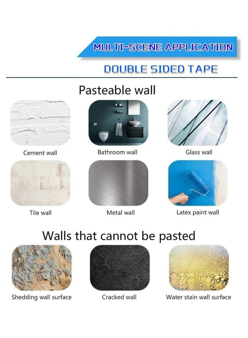 3M 100 Pcs Double Sided Tape Strong Heavy Duty Waterproof Tape Adhesive Foam Pad Tape for Holding Picture, Walls Picture, Light, Hooks, Home, Office, Square & Round - Image 4