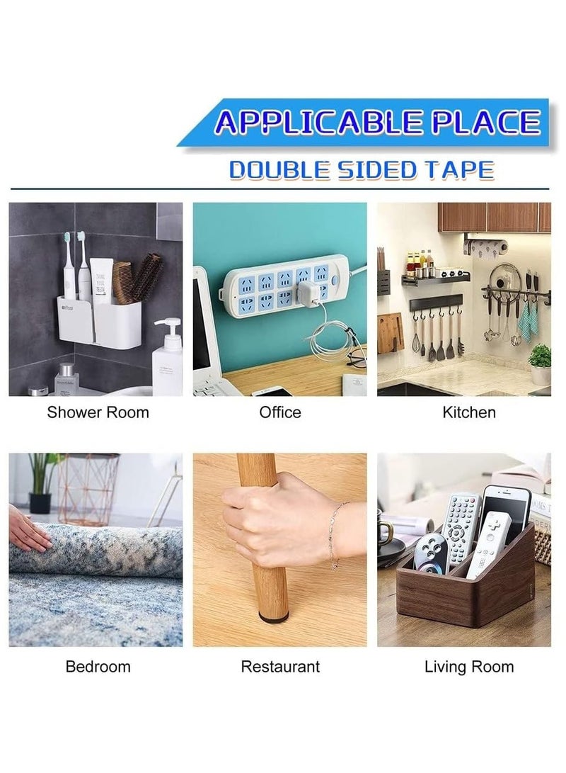 3M 100 Pcs Double Sided Tape Strong Heavy Duty Waterproof Tape Adhesive Foam Pad Tape for Holding Picture, Walls Picture, Light, Hooks, Home, Office, Square & Round - Image 5