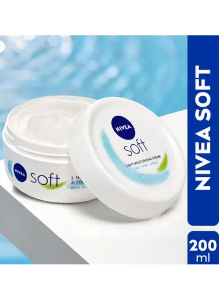 Nivea Soft Light Moisturizing Cream – Face, Hands & Body Vegan Formula - Image 2