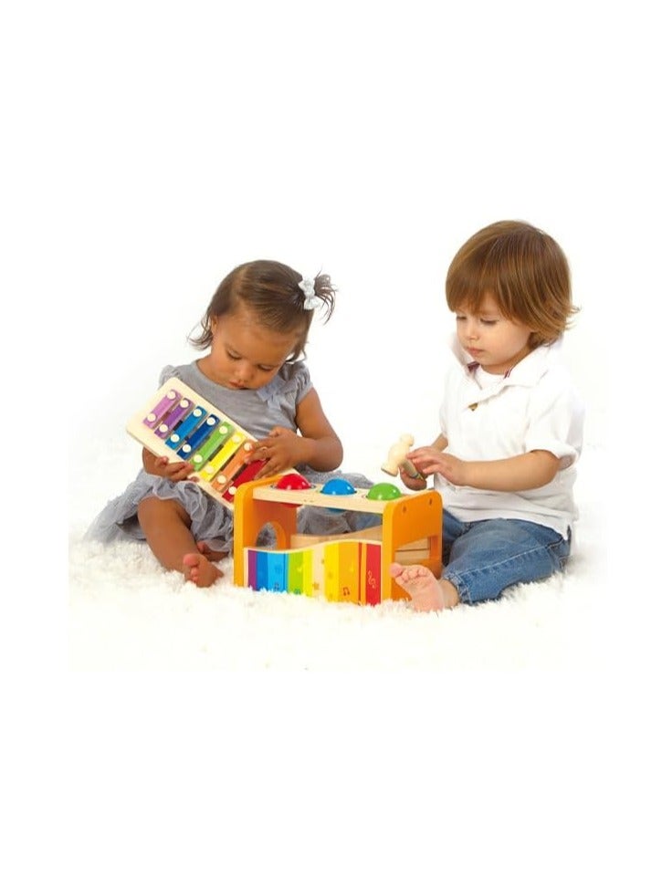 Raxoom Pound & Tap Bench with Slide-Out Xylophone – Award-Winning Wooden Musical Toy for Toddlers | Multifunctional Pounding Toy with Bright Colors & Sensory Development | Fine Motor Skills Play, 12M+ - Image 2
