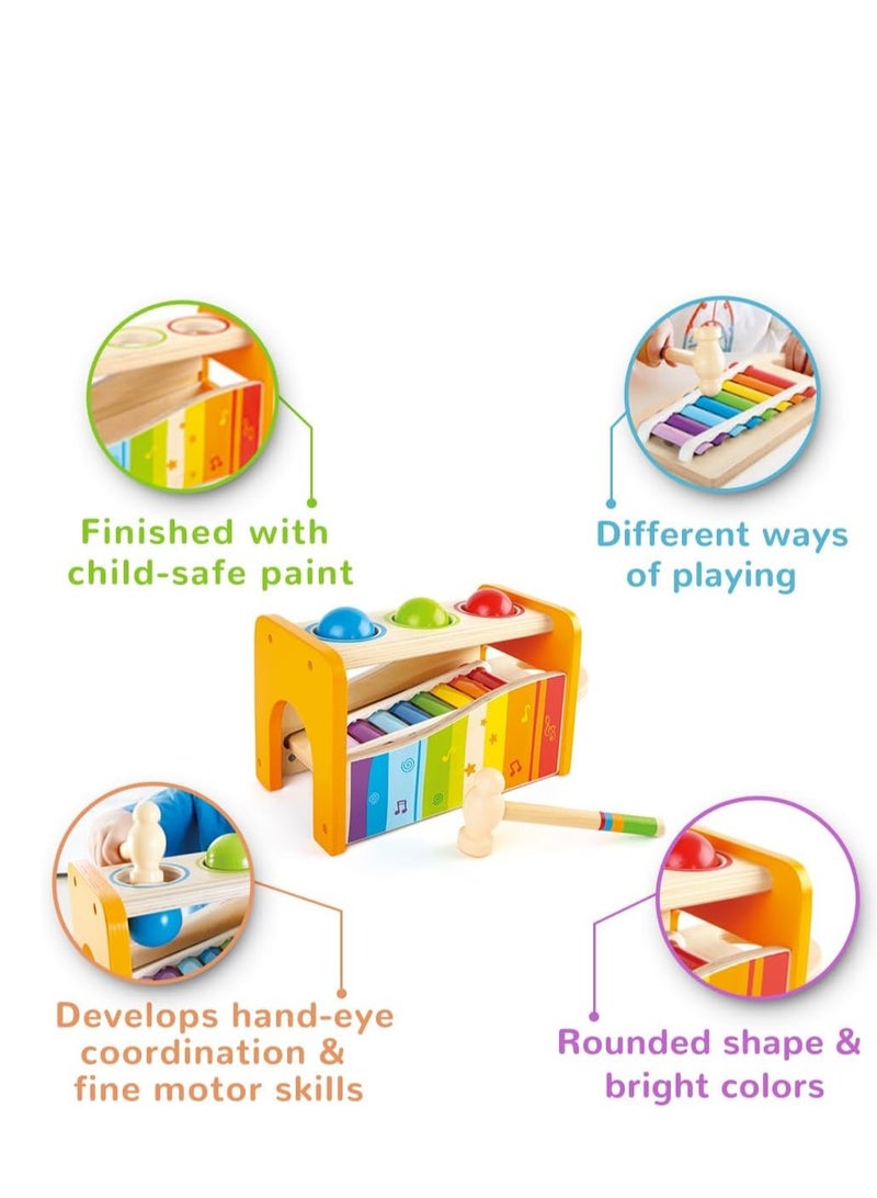 Raxoom Pound & Tap Bench with Slide-Out Xylophone – Award-Winning Wooden Musical Toy for Toddlers | Multifunctional Pounding Toy with Bright Colors & Sensory Development | Fine Motor Skills Play, 12M+ - Image 4