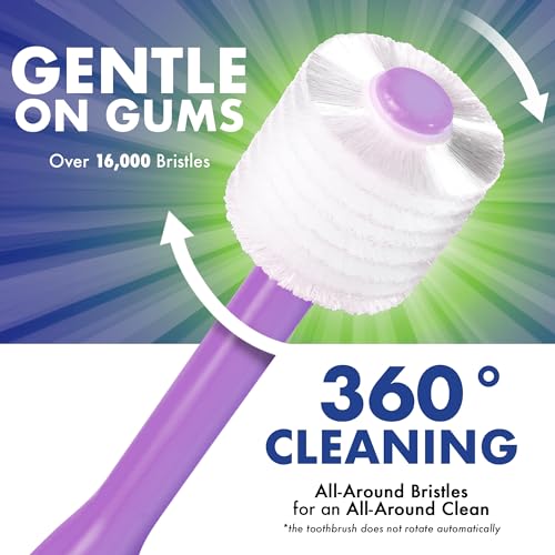 Brilliant Oral Care Child Toothbrush with Soft Bristles and Round Head, for a Kid Approved, Easy to Use All-Around Clean Mouth, Ages 2-5 Years, Lilac, 1 Pack - Image 4