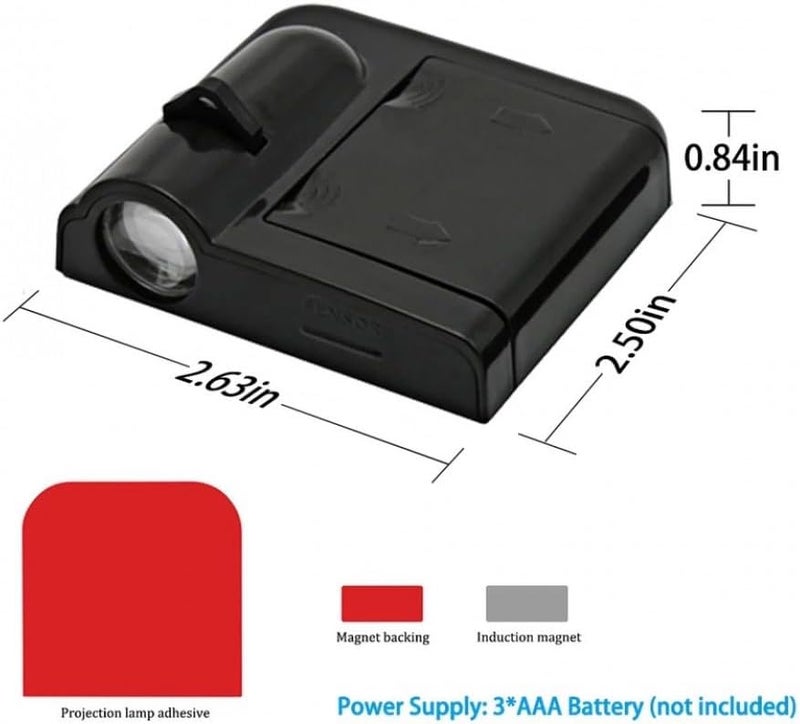 قطعتان من مصابيح شعار باب السيارة، جهاز عرض شعار LED ليزري، متوافق مع جميع سيارات مرسيدس، لاسلكي عالمي - Image 2