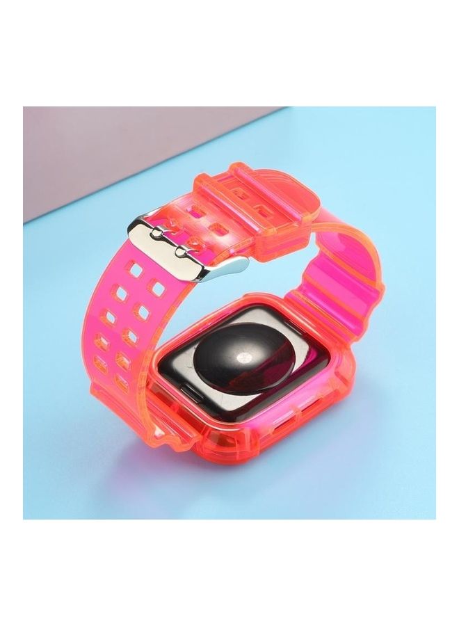 NIBEMINENT Ethnic Replacement Watchband for Apple Watch Series 1/2/3/4/5/6/7/SE 38/40/41mm Rose Red - Image 5