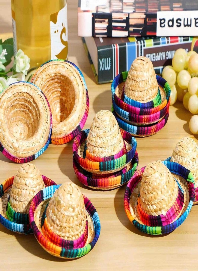 Lumadecor 2 Sets Mini Sombrero Hats & Serapes Bottle Toppers for Cinco De Mayo Mexican Fiesta Party Decor (2) - Image 5