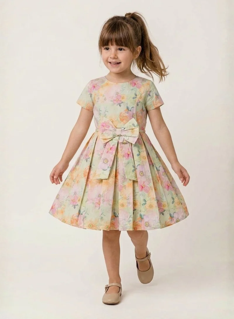 Luxe & Hardy Girl Floral Myra Flared Dress