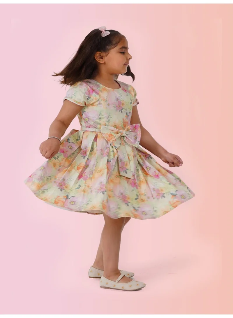 Luxe & Hardy Girl Floral Myra Flared Dress
