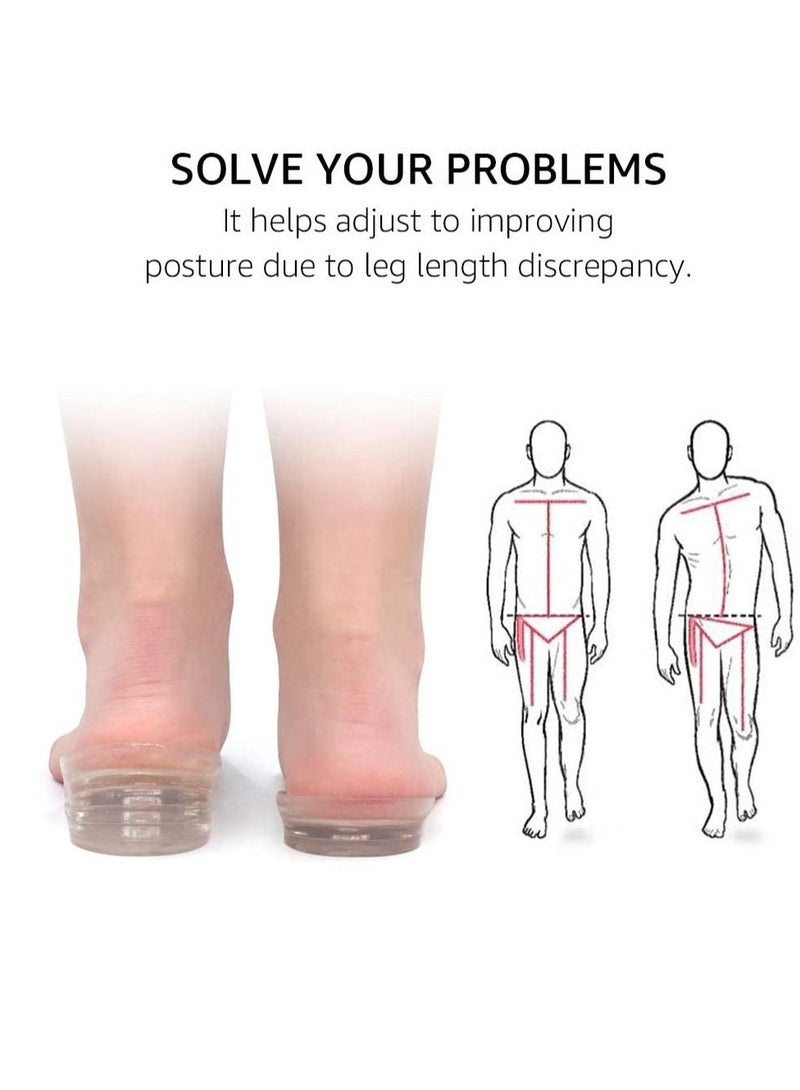Excefore Height Increase Insoles, Adjustable 5-Layer Gel Height Increase Heel Insoles, Silicone Heel Cushion Inserts for Men and Women - Image 2