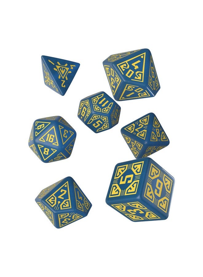 Q WORKSHOP Q-Workshop Arcade Blue & Yellow Dice Set - Image 1