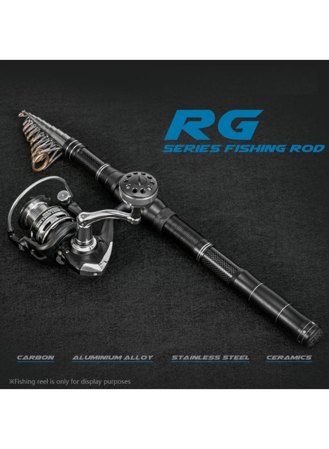 ليو عدة صيد سمك لوايا تلسكوبية من ألياف الكربون – قصبة صيد محمولة متعددة الأقسام للسفر | خفيفة الوزن عالية القوة لصيد المياه العذبة والبحرية (كارب، باس، تراوت، بايك والمزيد) - Image 4