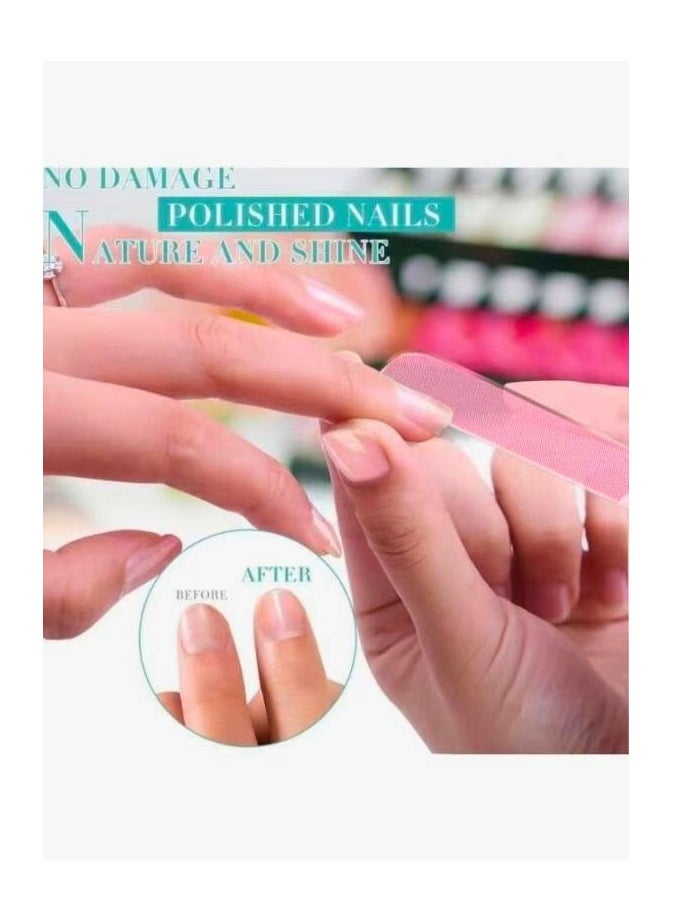 BTFMEI 3 Nano Crystal Glass Nail Files, Washable Reusable Crystal Nail Fillers and Glass Nail Polishes for Professional Manicures  - Image 3