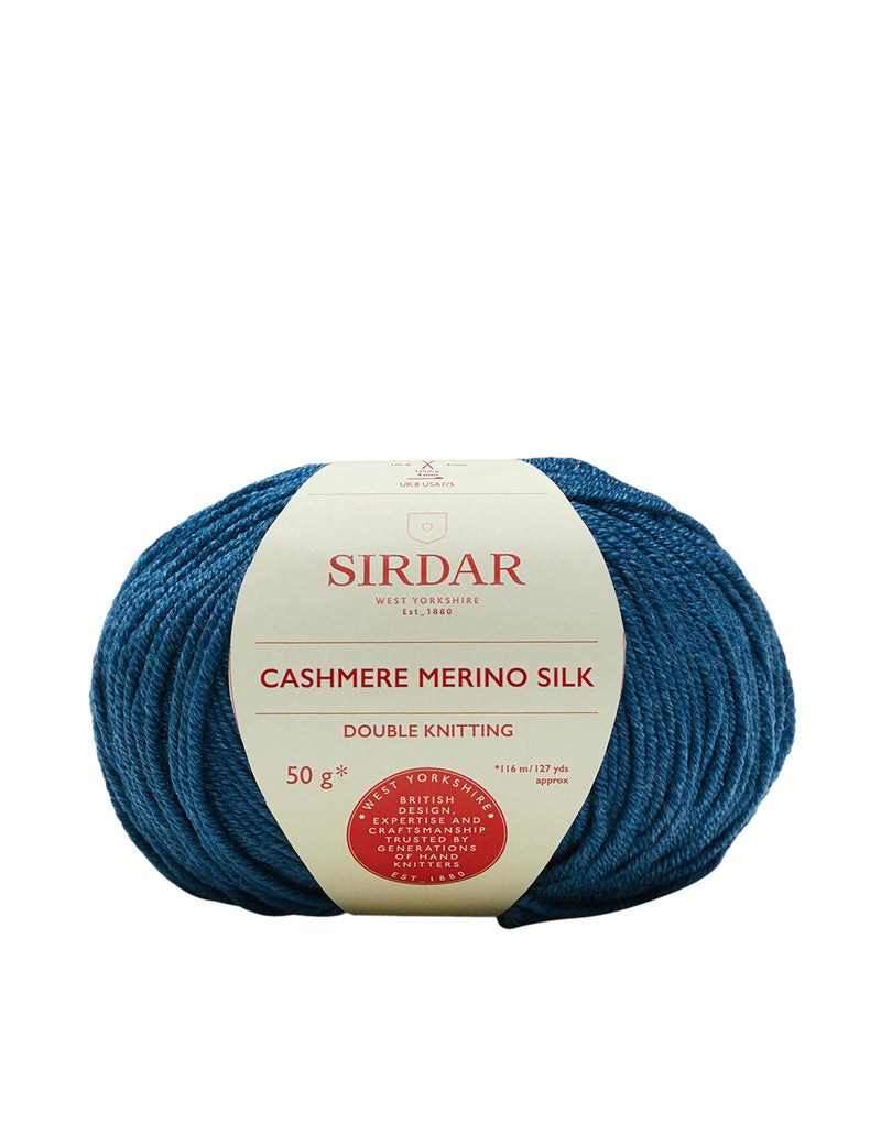 Sirdar Cashmere Merino Silk DK Double Knitting Orient Blue 418 50g