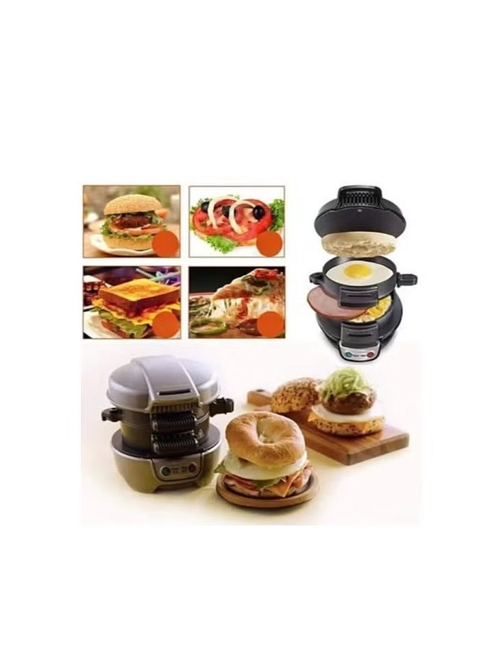 آر إيه أف برجر كهربائي 3 في 1، صانع ساندويتشات وشواية صغيرة - محمصة غير لاصقة للسندويشات والبرجر والوجبات الخفيفة المشوية والمزيد - صغيرة الحجم وسهلة التنظيف - Image 1