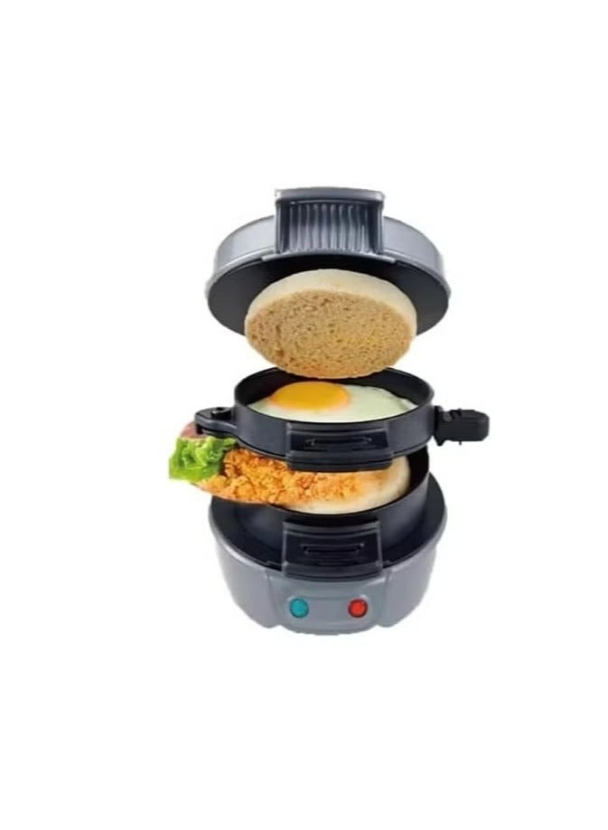 آر إيه أف برجر كهربائي 3 في 1، صانع ساندويتشات وشواية صغيرة - محمصة غير لاصقة للسندويشات والبرجر والوجبات الخفيفة المشوية والمزيد - صغيرة الحجم وسهلة التنظيف - Image 5
