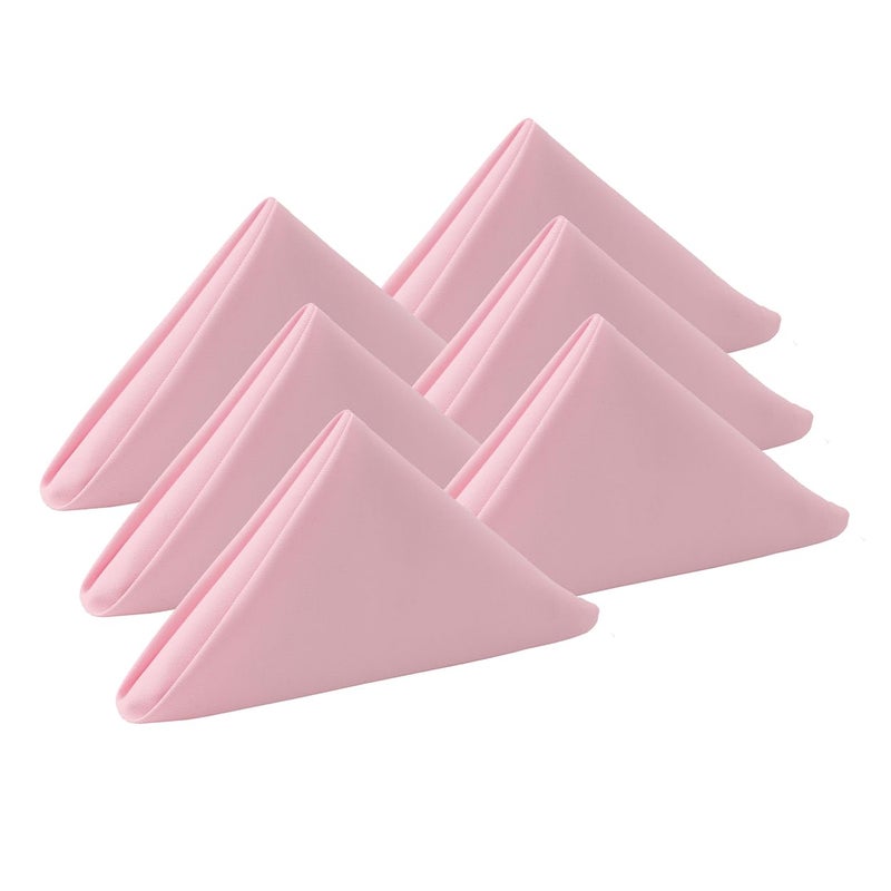 KOFFOTA Blush Pink Cloth NapkinsCotton Napkins Set of 6 Valentine Dinner NapkinsTable Decorations Soft Comfortable and Reusable 18 x 18 InchPink