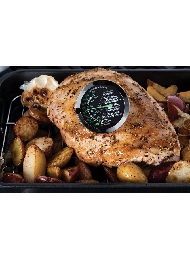 CDN Ovenproof Meat Thermometer - Glow | ProAccurate®, Temperature Guide on 2" Dial - Easy-to-Read in Low Light - Poultry, Roasting, Waterproof, NSF Certified - IRM200-GLOW - Image 5