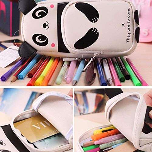Trusmile Pencil Bag Kids School Panda Shape Pencil Case Large Capacity Students Cute Pen Holder Bag - Image 2