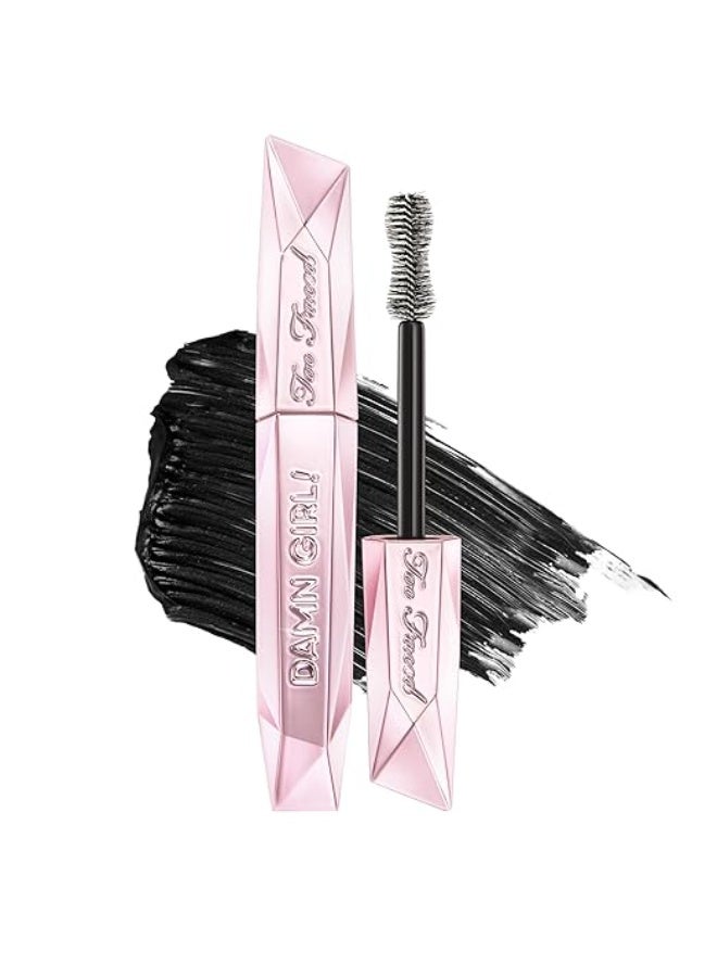 Too Faced Damn Girl 24-Hour Mascara | Volumizing, Lengthening + Curling for Smudge-Resistant Lashes black - Image 1