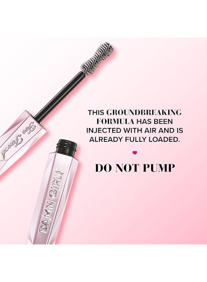 Too Faced Damn Girl 24-Hour Mascara | Volumizing, Lengthening + Curling for Smudge-Resistant Lashes black - Image 3