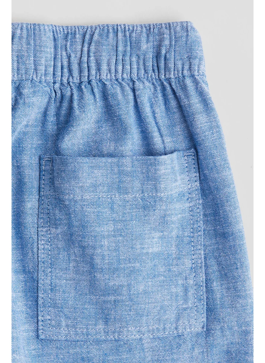 اتش اند ام Linen-Blend Shorts