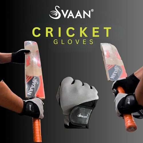 Svaan Cricket Gloves/Cricket Batting Gloves/Cotton Cricket Gloves/Cricket Batting Gloves for Men/Flexible & Lightweight Right & Left Hand Breathable Anti-Slip Grip Protection Size L - Image 2