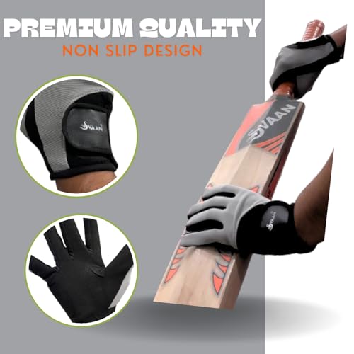 Svaan Cricket Gloves/Cricket Batting Gloves/Cotton Cricket Gloves/Cricket Batting Gloves for Men/Flexible & Lightweight Right & Left Hand Breathable Anti-Slip Grip Protection Size L - Image 4