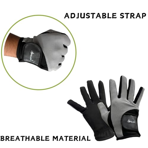 Svaan Cricket Gloves/Cricket Batting Gloves/Cotton Cricket Gloves/Cricket Batting Gloves for Men/Flexible & Lightweight Right & Left Hand Breathable Anti-Slip Grip Protection Size L - Image 5