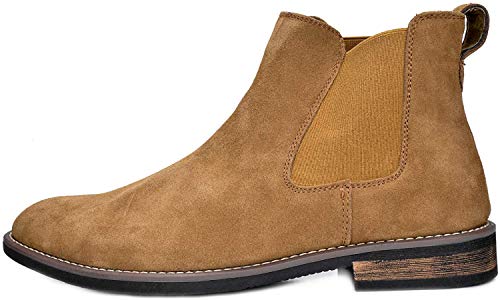 Bruno Marc Men's Suede Leather Chelsea Ankle Boots,Size 9.5,Tan,URBAN-06 - Image 2