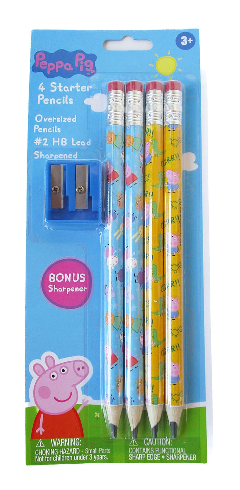 Making the Grade PeppaPig Oversized Starter Pencils with Included Sharpener, 1 Count (Pack of 1) - Image 2