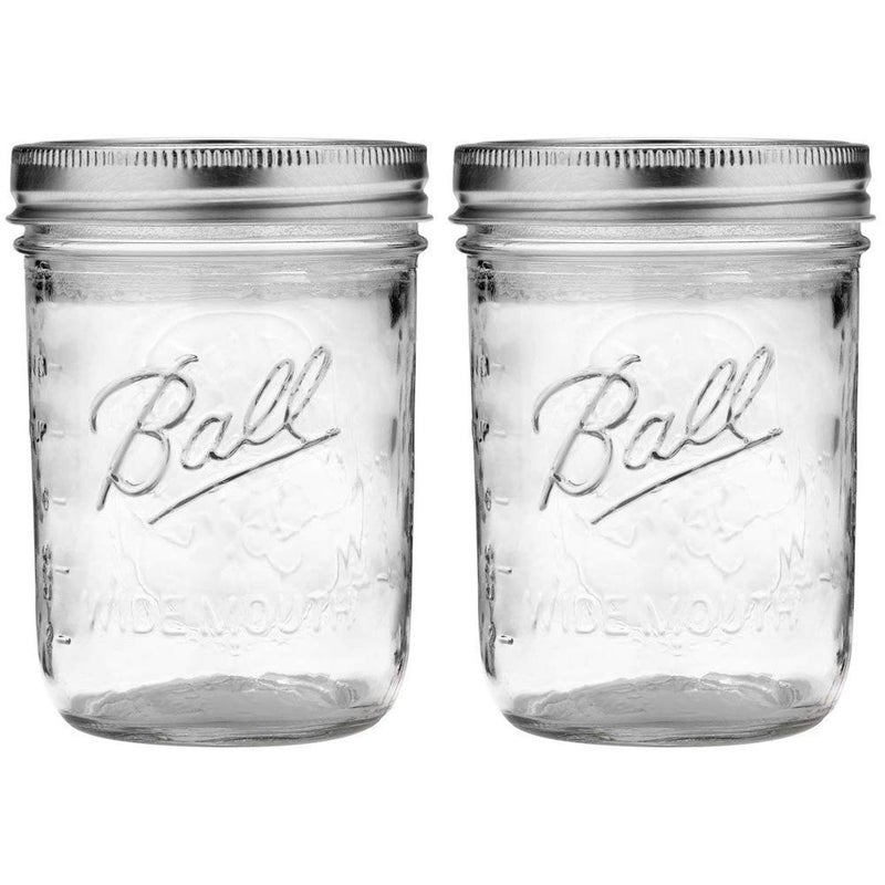 Ball Wide Mouth Pint Mason Jars with Lids & Bands | 16-oz | 2-Pack - Image 1