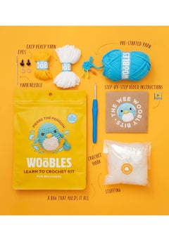 The Woobles The Woobles Beginners Crochet Kit with Easy Peasy Yarn as seen on Shark Tank - with Step-by-Step Video Tutorials - Pierre The Penguin  - Image 3