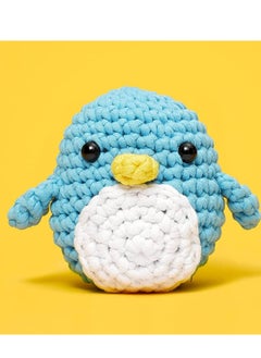 The Woobles The Woobles Beginners Crochet Kit with Easy Peasy Yarn as seen on Shark Tank - with Step-by-Step Video Tutorials - Pierre The Penguin  - Image 2