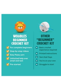 The Woobles The Woobles Beginners Crochet Kit with Easy Peasy Yarn as seen on Shark Tank - with Step-by-Step Video Tutorials - Pierre The Penguin  - Image 5