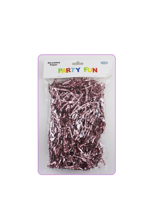PARTY FUN Shredded Paper 50Grm/Bag Pink Color - Image 2