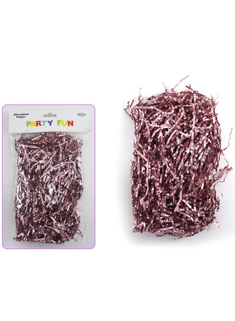 PARTY FUN Shredded Paper 50Grm/Bag Pink Color - Image 3