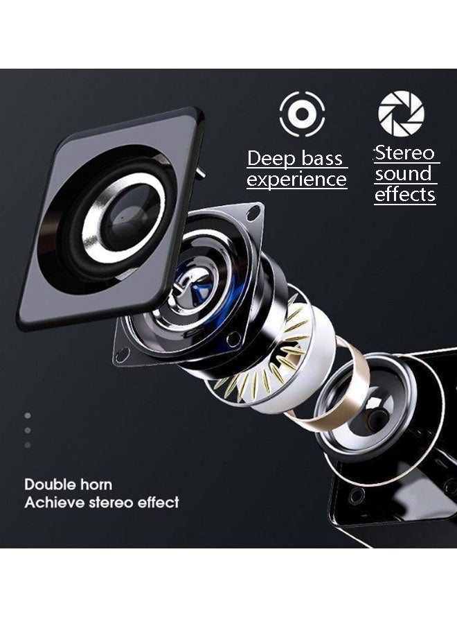 نيوترل مضخم صوت بلوتوث منزلي، نظام مكبرات صوت للكمبيوتر، يوفر صوتًا عالي الدقة وكامل النطاق مع خرج صوت قوي. يتميز بخيارين للاتصال: بلوتوث وسلكي. مثالي للألعاب وإعدادات السينما المنزلية والتجمعات المسائية والمزيد. (أسود) - Image 5