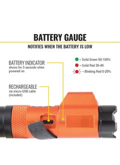 Klein Tools Klein Tools 56040 Magnetic LED Flashlight, 350 Lumen Rechargeable Flashlight, Twist Focus, Laser Pointer, Hands-Free, USB Charging Cable, for Work and Outdoor  - Image 4