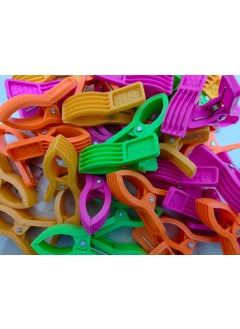 RARE-ZONE Rarezone 40 Pcs Rainbow Multi Purpose Heavy Duty Pipe Multicolor Plastic Cloth Clips with Storage Box  - Image 1