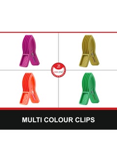 RARE-ZONE Rarezone 40 Pcs Rainbow Multi Purpose Heavy Duty Pipe Multicolor Plastic Cloth Clips with Storage Box  - Image 2