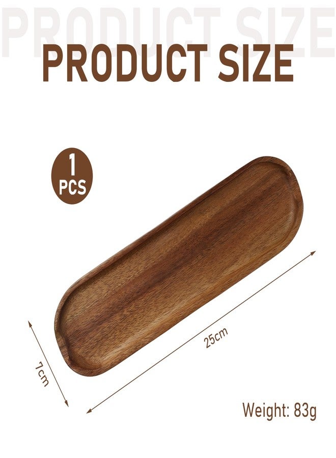 PKRFCJ Wooden Tray Brown Pen Tray, Wood Desk Accessories, Minimalist Pen Rest Suitable for School, Home, Office Desk Art Accessories (9.8 * 2.8in) - Image 3