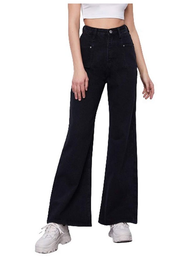 Kotty KOTTY Womens High Rise Cotton Lycra Jeans(Black,30)  - Image 1