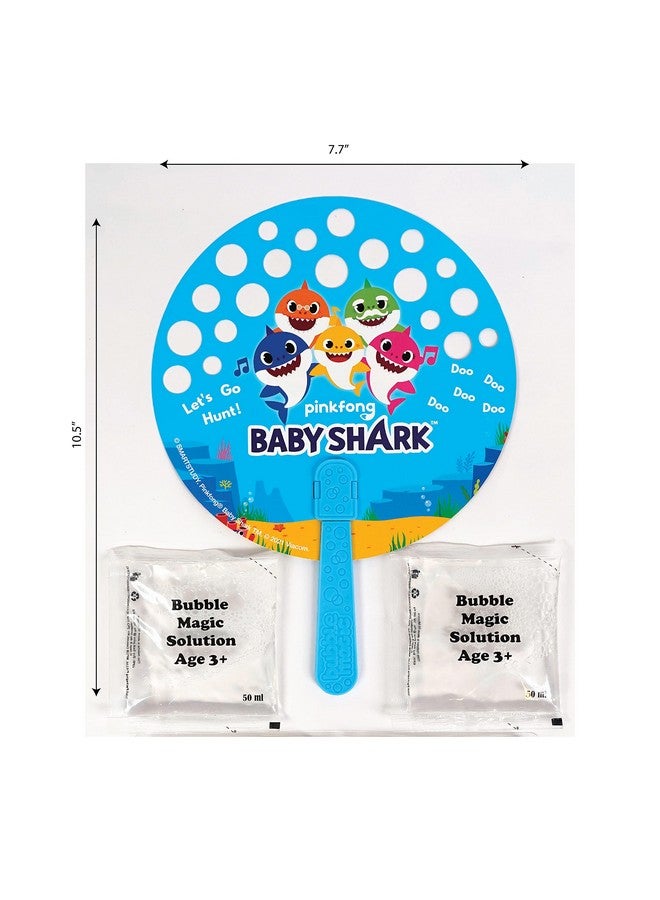 Bubble Magic Fan Bubs Baby Shark, Bubble Solution with Hand Fan for The Kids 3 Years and Above, Multicolor, (FB50005) - Image 2