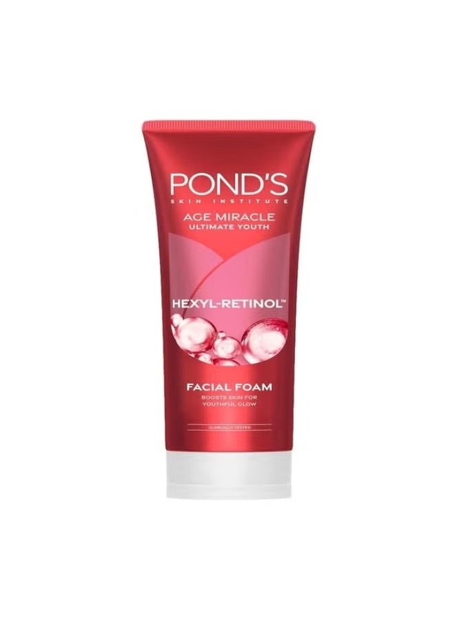 Pond's POND’S Age Miracle Ultimate Youth Hexyl-Retinol Facial Foam 90g | Boosts Skin Repair & Radiance | Anti-Aging Face Wash | Reduces Wrinkles, Dark Spots & Fine Lines | New & Latest Formula - Image 1