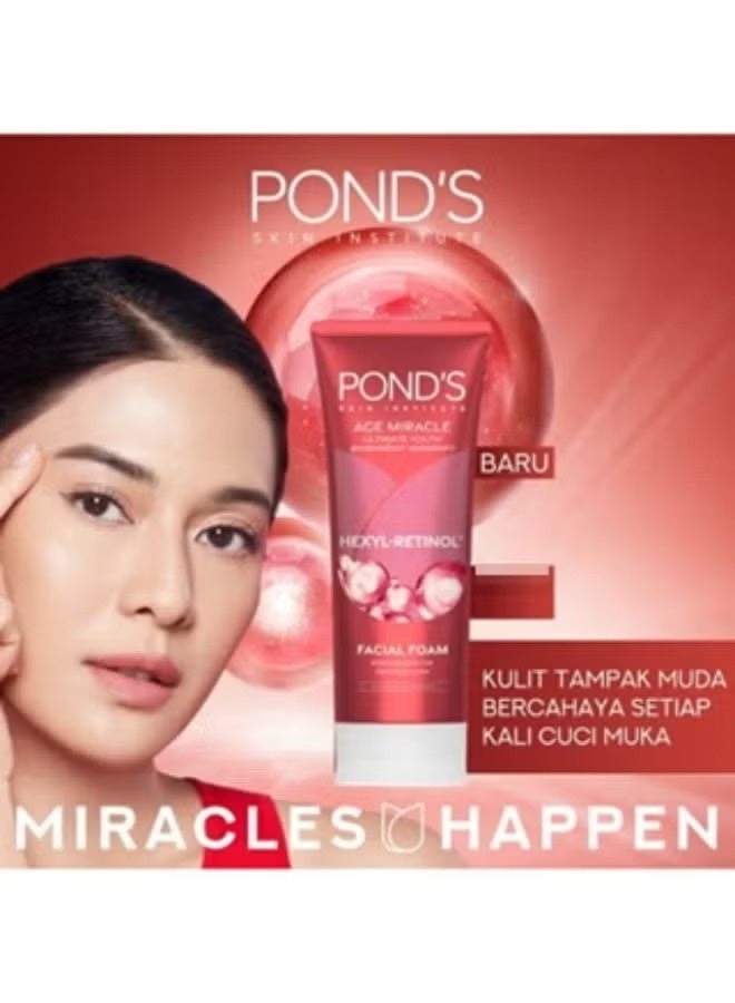 Pond's POND’S Age Miracle Ultimate Youth Hexyl-Retinol Facial Foam 90g | Boosts Skin Repair & Radiance | Anti-Aging Face Wash | Reduces Wrinkles, Dark Spots & Fine Lines | New & Latest Formula - Image 2