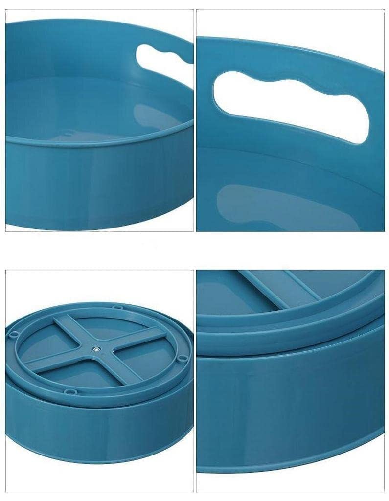 Unicron 360° Rotating Kitchen Organizer Tray Lazy Susan Rack Multi-Purpose Kitchen Storage Revolving Tray Cosmetic Organizer Rotating Tray Lazy Susan for Kitchen Cabinet Spice Rack - Image 5