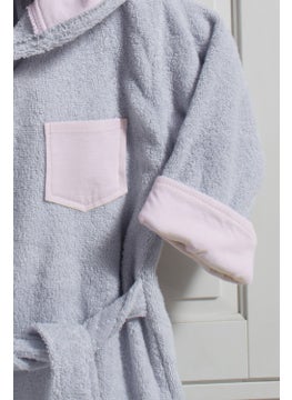 Tanem Home 100% Cotton Elephant Pattern Embroidered Children's Bathrobe for Girls  - Image 3