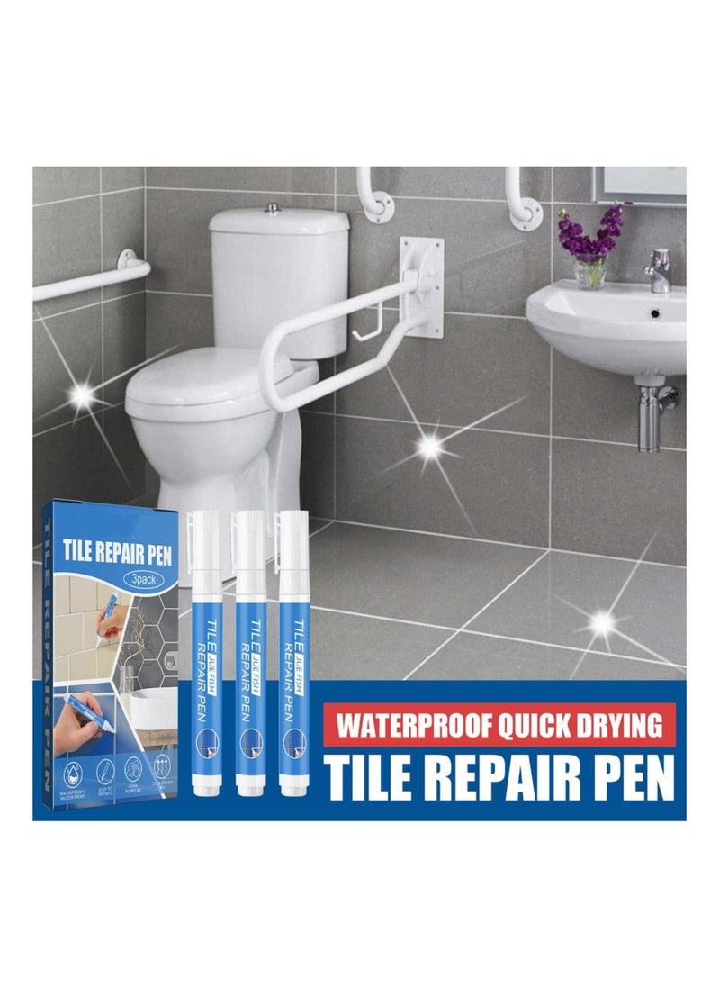 SYOSI 6PCS White Tile Paint Marker, Grout Pen Waterproof Grout Colorant Grout Sealers Pen Quick Dry Grout Pen Wall Grout Pen Floor Grout Pen Grout Stain Pen Grout Reviver Pen for Kitchen Bathroom Wall Floor  - Image 2